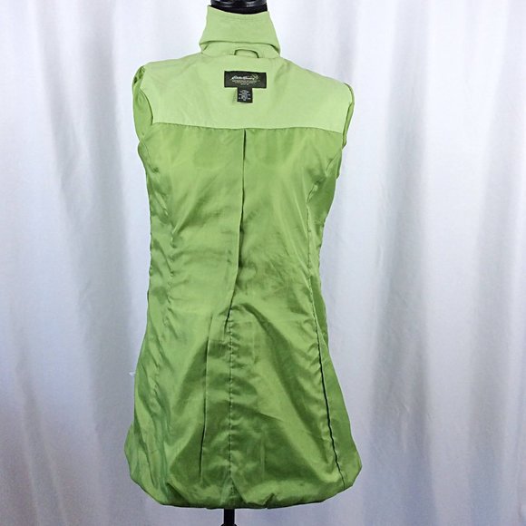 Eddie Bauer Trench Coat Womens Size XS Green Cotton Nylon Blend Mid Length - Picture 7 of 9
